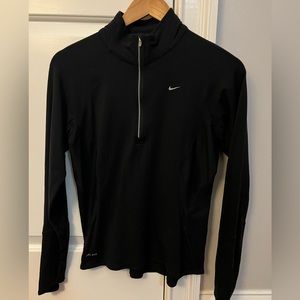 Nike Quarter Zip Dri Fit Long Sleeved Shirt